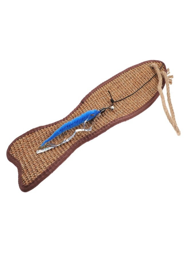 BCOATH Fish Shaped Sisal Cat Scratching Pad Hanging Door Protector and Claw Grinding Mat Natural Eco-Friendly Cat Toy for Furniture Protection and Claw Sharpening - Image 1